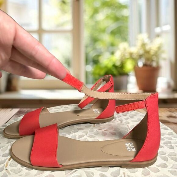 Eileen Fisher $139 Z4062* Razz Ankle Strap Sandal Watermelon Women's - Picture 16 of 16
